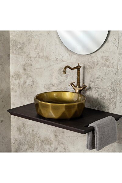 LENA E-2110BR Tezgah Üstü Porselen Lavabo