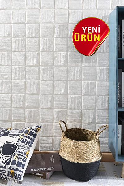 Bien Home 70x70cm 0,50m² Beyaz Kendinden Yapışkanlı Köpük Duvar Kaplama Panel...