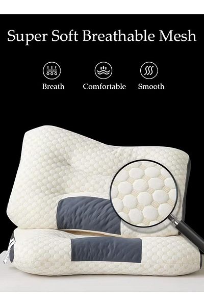 Generic Super Comfort Ergonomic Pillow for Neck Head and Shoulder Pain Relief