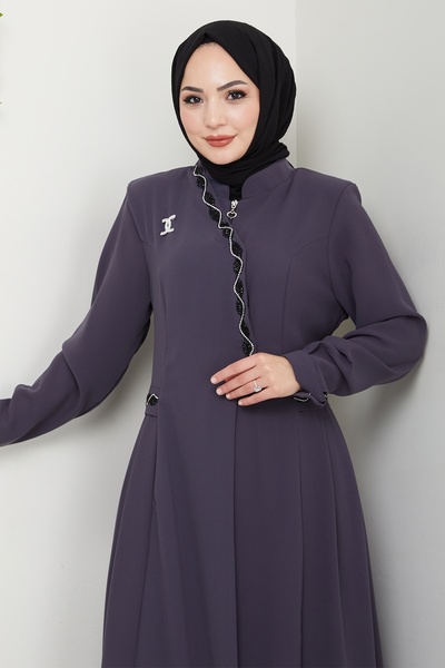 InStyle Брошка зі стільникового каменю, деталь Антрацит Абайя