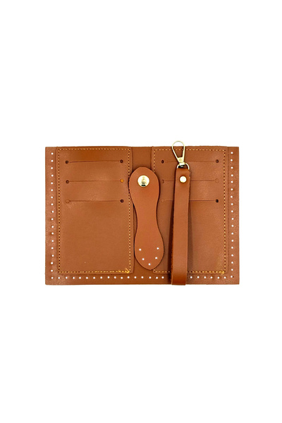 Lady Moss طقم محفظة يد قابلة للخياطة (تان)