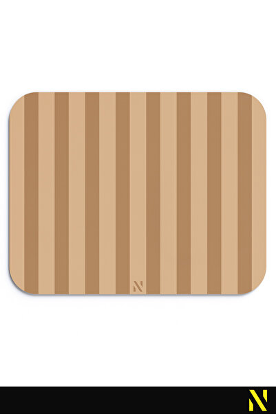 nilizma Mouse Pad ergonomic cu dungi de culoare maro, ideal pentru uz casnic și la birou, cu suprafață anti-alunecare