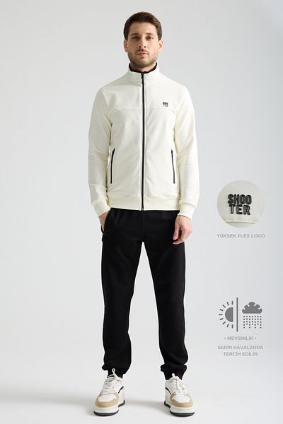 Shooter Sportswear Σετ ανδρικής φόρμας Luxe Άνετη εφαρμογή με μανσέτες μίνιμαλ λογότυπο