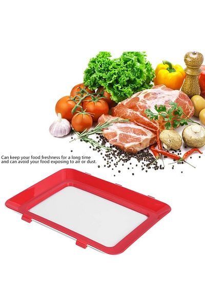 Generic 4pcs Lidded Food Storage Trays, Reusable Food Preservation Trays, Stackable, High-Quality Cold Cut D