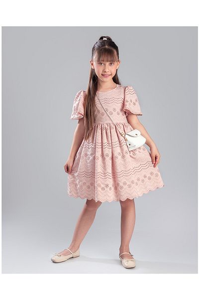 Pina Kids Rochie Broderie Feta cu Geantă