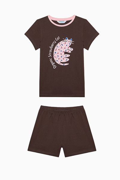 Penti Girl's Meowberry Multicolored 2-Piece Pajama Set