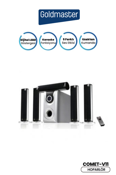 GOLDMASTER Comet-V11 Gri Dolby Ses Sistemi Hoparlör