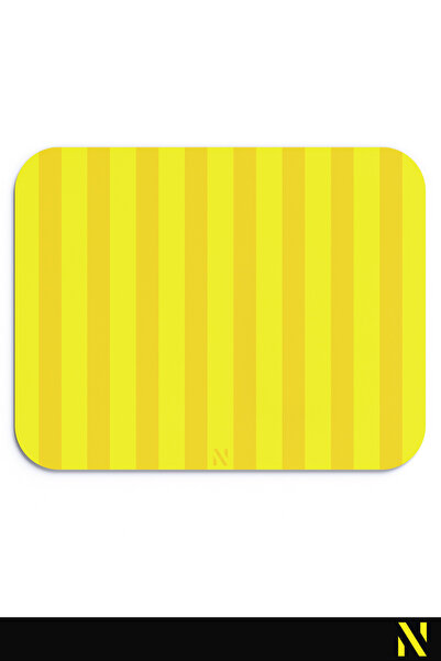nilizma Yellow Color Striped Ergonomic Mouse Pad with Non-Slip Surface Ideal ...