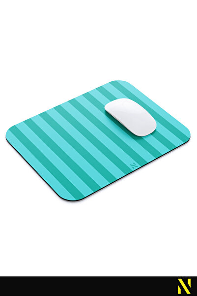 nilizma Mouse Pad ergonomic cu dungi de culoare turcoaz, ideal pentru uz casnic și la birou, cu suprafață anti-alunecare