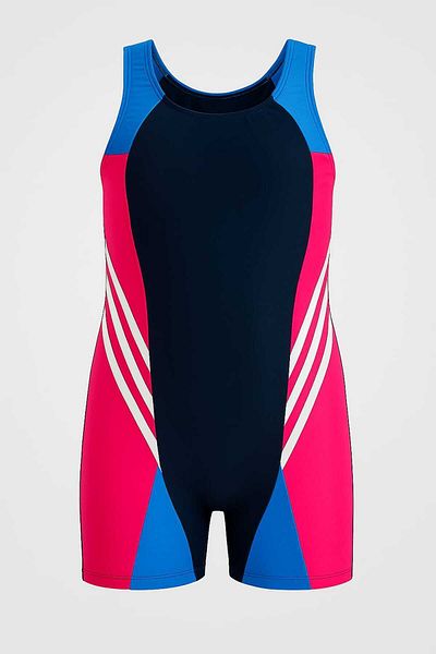 My Kids Wear Girls' Swimsuit with Swim Shorts