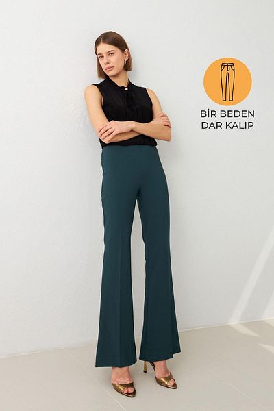 Setre Emerald Slim Fit Wide Leg Trousers