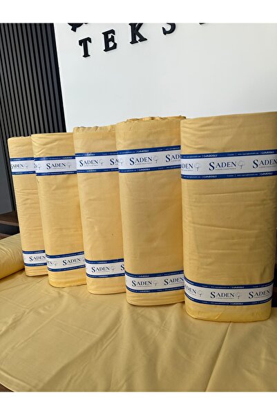 SADEN HOME NEVRESİMLİK - ÇARŞAFLIK ÇOK AMAÇLI KUMAŞ SARI 240 CM
