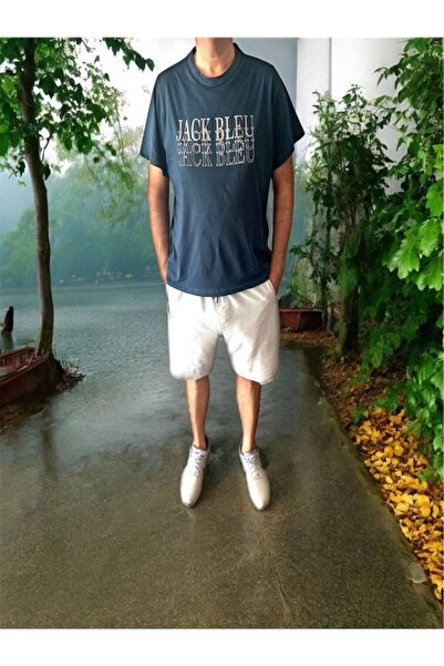 Aşkın Parti Evi Μπλουζάκι JACK BLEU Oversize με στάμπα Navy Blue