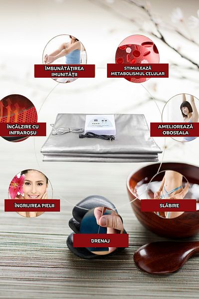 clickzu Clickzu 8-layer sauna blanket, infrared, adjustable temperature, detox, anti-cellulite