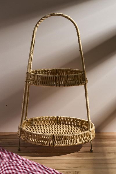 Perotti Wicker 2-Tier Picnic Presentation Holder - 18