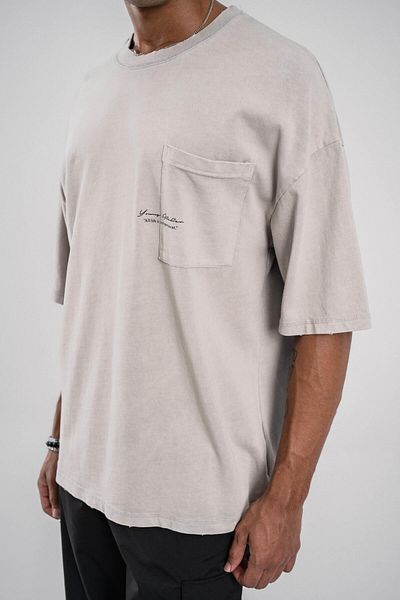 NOMARC Young Atelier Oversize Cream Tshirt - Καλοκαιρινό Πλένεται