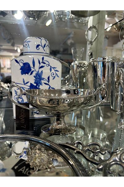LAMEDORE Engrave Oval Silver Sugar Bowl 14*12*12.5 cm