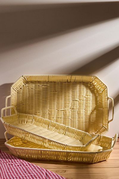 Perotti Picnic Wicker - Set of 3 Serving Trays