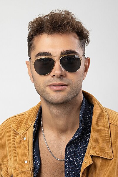 Polo55 Tia Damla Aviator Gold-siyah Erkek Güneş Gözlüğü