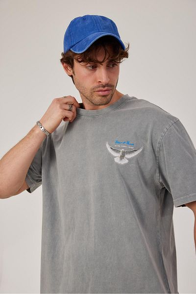 NOMARC Power of Peace Πλενόμενο Γκρι Tshirt