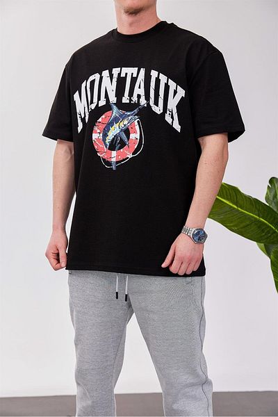 NOMARC Μαύρο μπλουζάκι Montauk