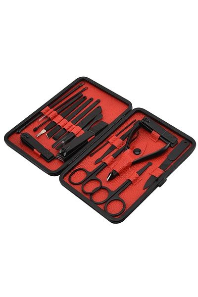 Beauty Box 18 Pieces Stainless Steel Professional Manicure Pedicure Set Hand and Foot Care
