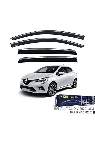 Niken Renault Clio 5 Niken Kromlu Cam Rüzgarlığı 4lü Set 2020 ve Üstü