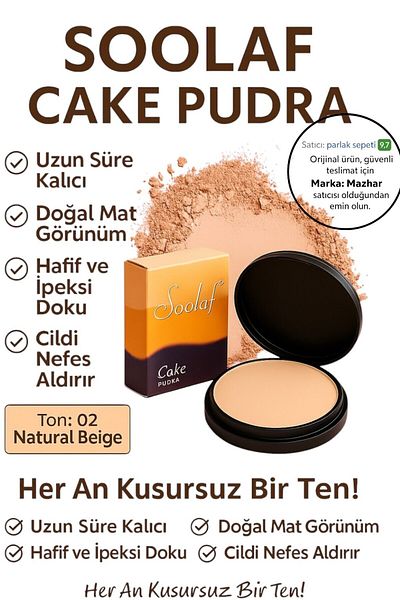 mazhar Soolaf Natural Matte Cake Powder