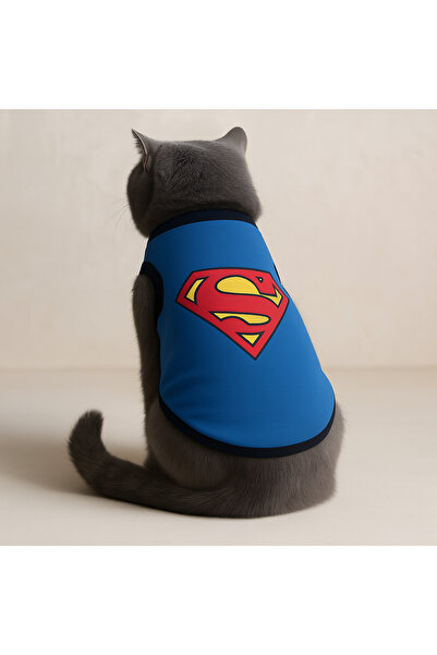 Monopetz Yeni Sezon Polar Kedi Ve Köpek Kıyafeti - Mavi Superman [ M Beden ]