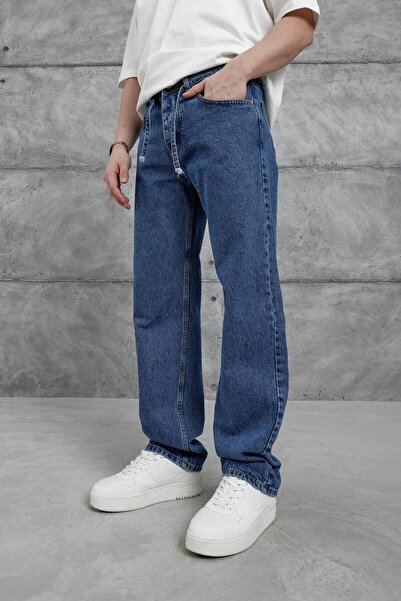 NOMARC Blugi largi KP-622 albastru