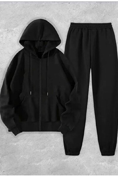 VERSCOVE Σετ φούτερ με κουκούλα, φερμουάρ και τσέπη καγκουρό.