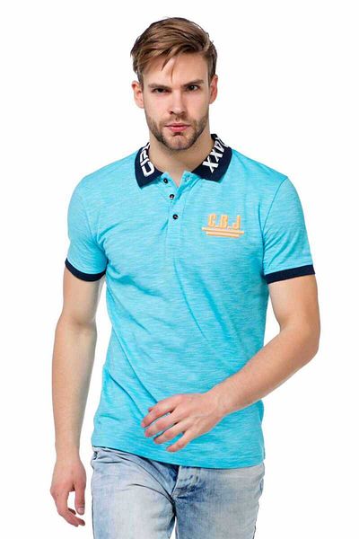 Cipo&Baxx Ανδρικό μπλουζάκι Ct416 Polo Collar Κεντημένο Slim Fit