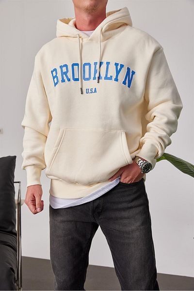NOMARC Φούτερ Brooklyn με εκτύπωση σε Κρέμ 