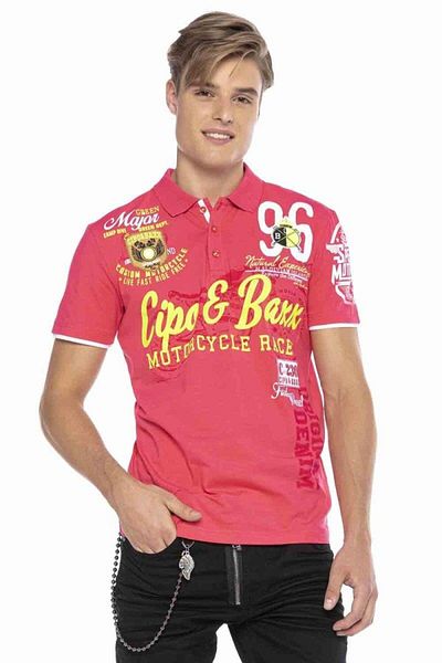 Cipo&Baxx Ανδρικό μπλουζάκι πόλο με γιακά Ct604 Crested Slim