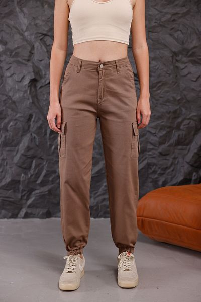 alanora High Waist Elastic Women's Jogger Pants - Cargo Pocket