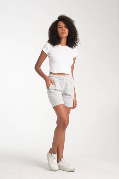 VERSCOVE Women's Mini Size Side Pocket 2 Thread Seasonal Combed Cotton Shorts