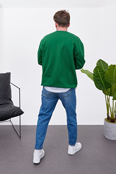 NOMARC Βασικό βαμβακερό πράσινο φούτερ