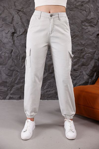 alanora High Waist Elastic Women's Jogger Pants - Cargo Pocket
