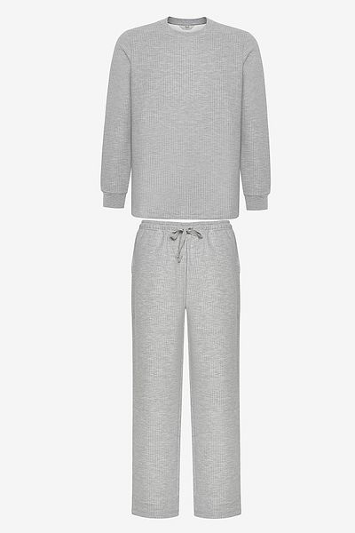 Penti Checker Gray Pants Pajama Set