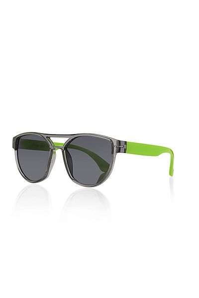 Kinary Children's Sunglasses Smoked Frame Green Handle 4013