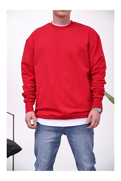 NOMARC Basic Cotton Red Sweatshirt