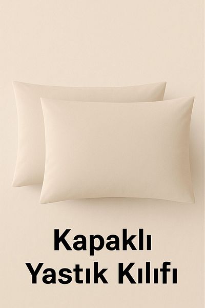 NANOSOFT Cotton Pillowcase – 50X70 cm |   Covered Model |   Pack of 2 |   Breathable Fabric