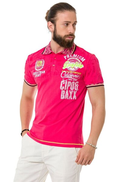 Cipo & Baxx Μπλουζάκι με μοτίβο πόλο με λαιμόκοψη CT738