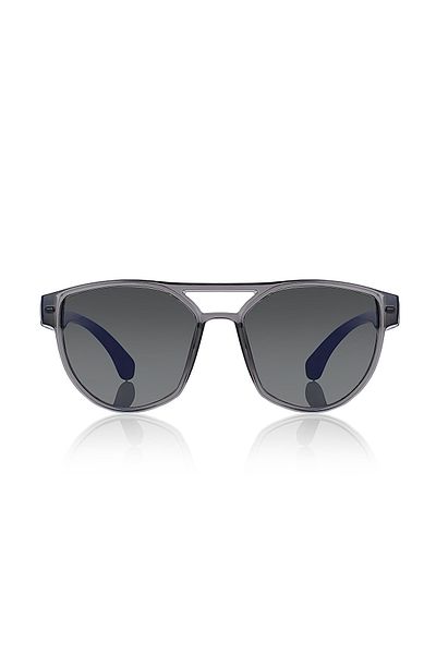 Kinary Children's Sunglasses Smoked Frame Navy Blue Handle 4013