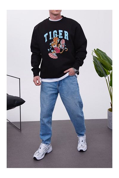 NOMARC Μαύρο φούτερ Tiger