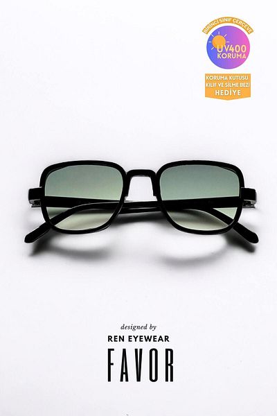 REN EYEWEAR إطار مربع مفضل، نموذج كلاسيكي خفيف للغاية، نظارات شمسية للجنسين / عيون رين