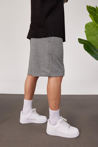 NOMARC Men's 1998 Knitted Fabric Gray Shorts