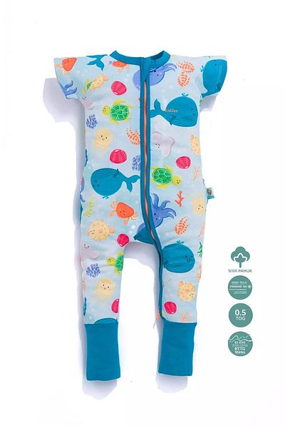 KidZee Short Sleeve Jumpsuit 0.5 Tog Seazee Zee-suit