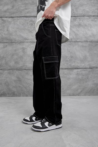 NOMARC Μαύρο Kp Cargo Baggy Jean