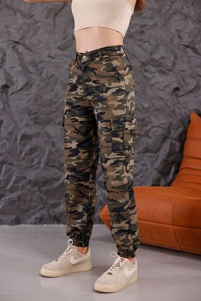 alanora High Waist Elastic Women's Jogger Pants - Cargo Pocket